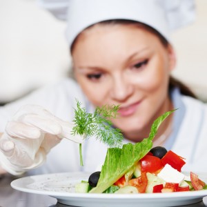 Private Chef Serving a Salad